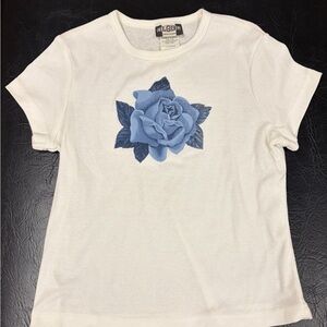 Vintage Globe International Limited Blue Rose Tee